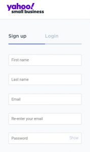 yahoo small business login - sign up