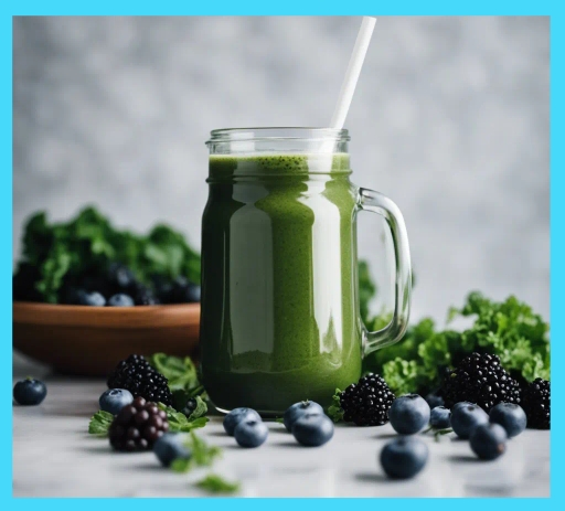 Skip that Energy Drink, Go Tropical! This Kefir Blueberry Kale Smoothie Naturally Boosts Your Hemoglobin Count