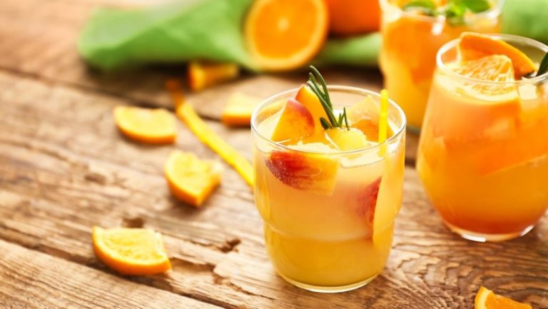 Aloe peach orange juice
