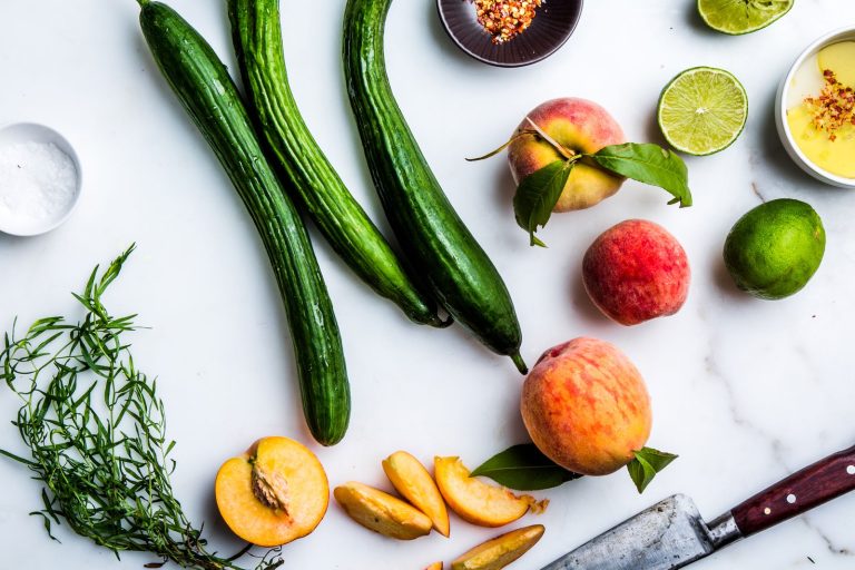 Peach cucumber lime juice recipe